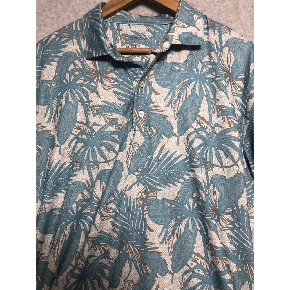 Johnnie-O Large Murry Seal Polo Shirt Men’s Large JMPO4440 Golf Tropical Preppy - Picture 3 of 12